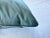 Pair of Custom Blue-Green Silk-Cotton Square Pillows With Cord Detail For Sale - Image 9 of 12