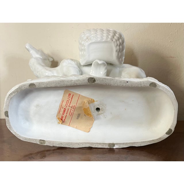 Antique 19th Century Continental Blanc De Chine Porcelain Camel Table Centerpiece Vase With Two Baskets for Flowers For Sale - Image 17 of 18