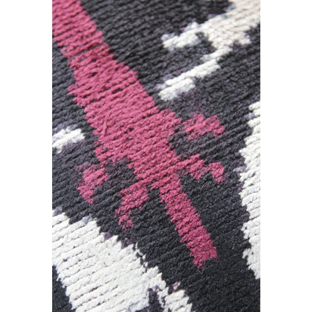 Contemporary Handmade Velvet Ikat Pillow For Sale - Image 10 of 13