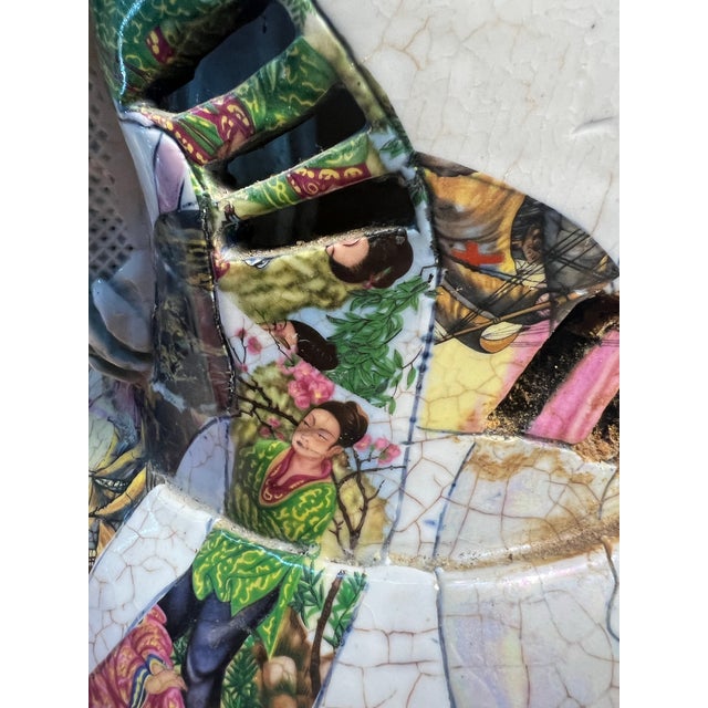 Late 20th Century West Coast Style Post Modern Studio Ceramic Vessels Pair For Sale - Image 9 of 12