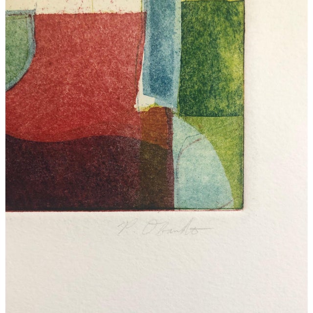 Late 20th Century Pierre Obando, Abstract Modernist Colorful Bold Monoprint Monotype Painting Print Pierre Obando, 1997 For Sale - Image 5 of 6