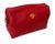 Celine Vintage Celine Red Leather Vanity Case / Cosmetic Clutch With Gold Hardware For Sale - Image 4 of 14
