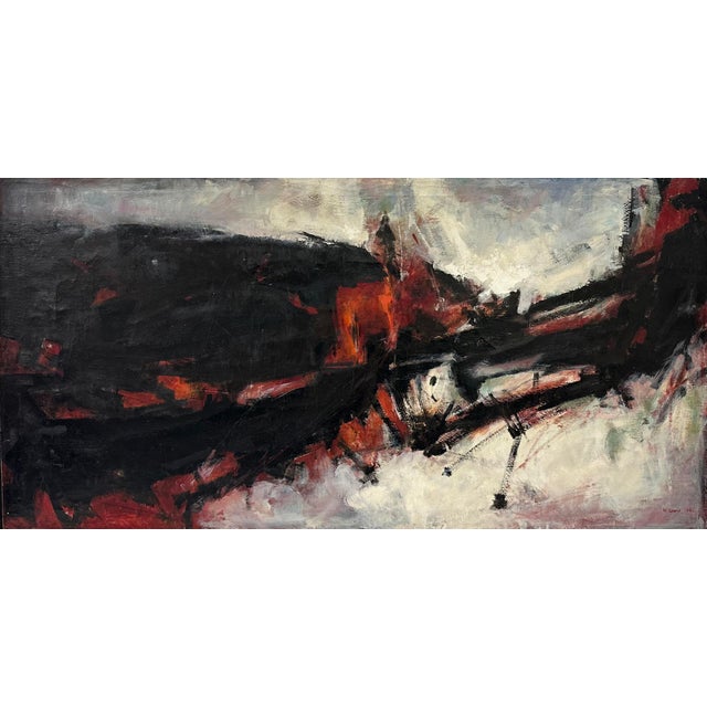 A 1961 oil on canvas painting by the American artist William Arthur Lewis (1918-2020). Titled The Red Planet, this...