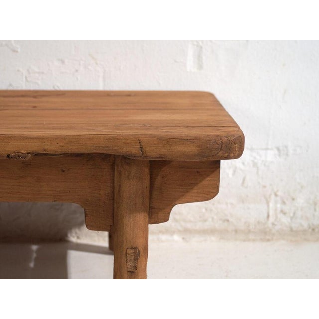 Wood Antique Pine Low Table For Sale - Image 7 of 10