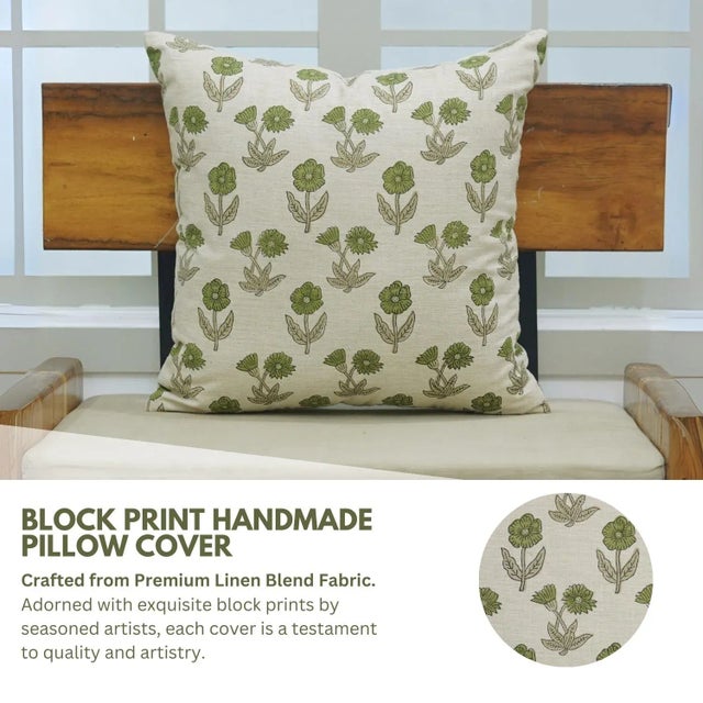 Bring understated artistry into your home with the Fabdivine Kirti Print Pillow Cover — a Linen blend of tradition,...