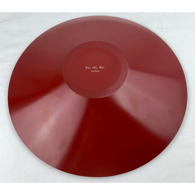 Vintage Japanese Red Lacquer Decorative Bowl For Sale In Los Angeles - Image 6 of 8