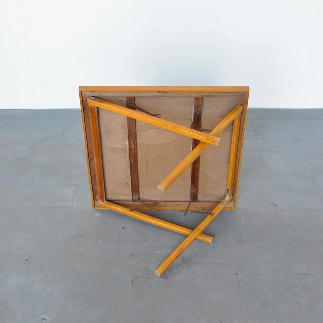 Italian Wood & Fabric Game Table, 1960s Chairish