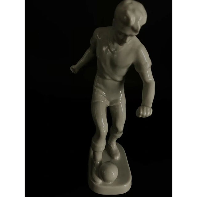 Porcelain Football Player from Hollóháza, 1940s For Sale - Image 6 of 7