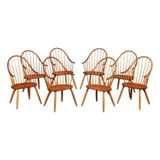 Thomas Moser Set Of Eight Continuous Arm Dining Chairs For Sale