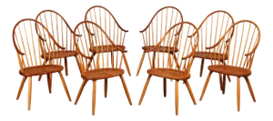 Thomas Moser Set Of Eight Continuous Arm Dining Chairs