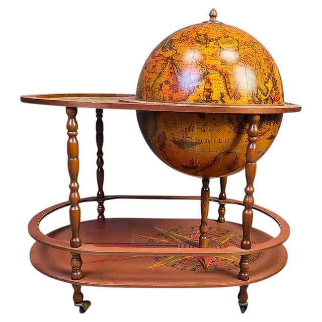 Vintage Globe Bar on Wheels, 1970s For Sale - Image 16 of 16