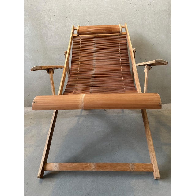 Wood Vintage Lounge Chair in Bamboo For Sale - Image 7 of 18