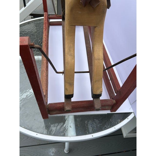 1900 Antique Gliding Rocking Horse For Sale In Boston - Image 6 of 9
