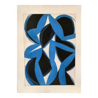 Contemporary Abstract Aquatinte on BFK Rives Paper Painting "20ju3g-2020" by Alain Clément For Sale