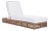 Gillian Chaise Lounge, Natural/White For Sale