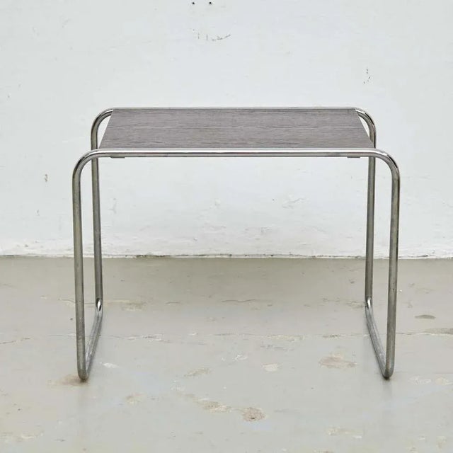 Table designed by marcel breuer in early 20th century. Manufactured by gavina, italy, circa 1960. In original condition,...