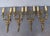 Stunning Set of 4 Antique Gold Bronze Louis XVI Tall Sconces Featuring Ribbon, Cornucopia, Floral, Tassel Detail Wall...