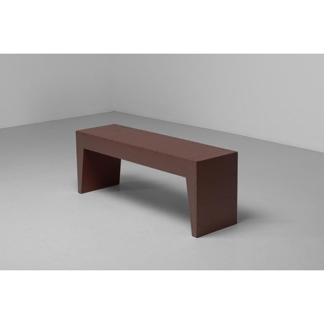 Metal Small Church Bench by Jan de Jong, 1966 For Sale - Image 7 of 16