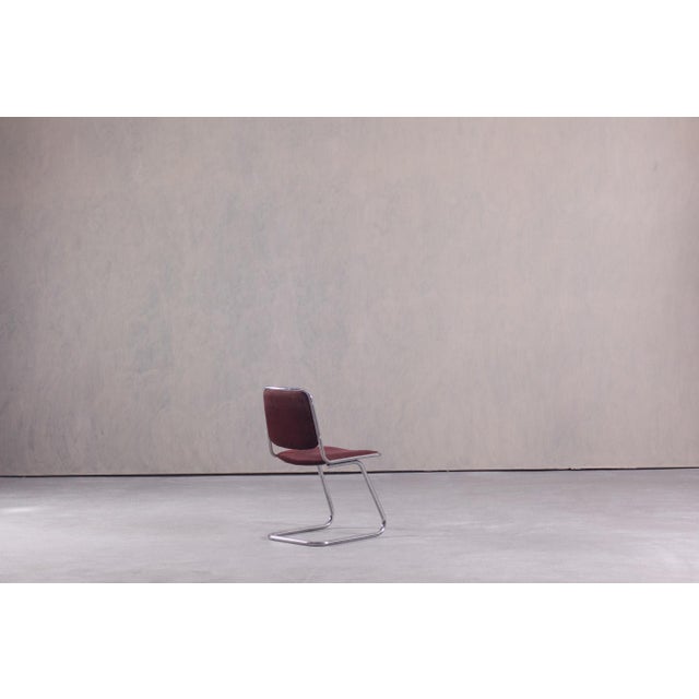 Vintage Tubular Steel Dining Chair, Italy, 1970s For Sale - Image 4 of 11
