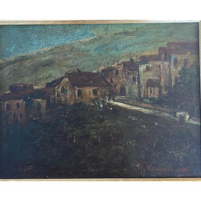1920s Old Oil on Wood Painting by the Brazilian Artist Jose Cavaliere For Sale - Image 5 of 11