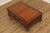 High Quality Leather Top Burlwood Leather Top Coffee Table with Dovetailed Drawer on Either Side