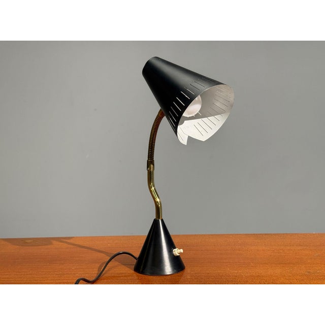 1950s Falkenbergs Belysning, Table Lamps, Metal, Brass, Sweden, 1950s For Sale - Image 5 of 11