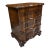 Vintage Italian Baroque Style Burl Walnut Serpentine Chest of Drawers For Sale