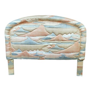 Vintage Upholstered Queen Headboard For Sale