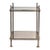 Vintage Claudio Rayes Two-Tier Metal and Glass Side Table For Sale