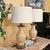 Metal Pair of Port 68 Mark Abrams Cream Ceramic Urn Table Lamps With Linen Drum Shades For Sale - Image 7 of 18