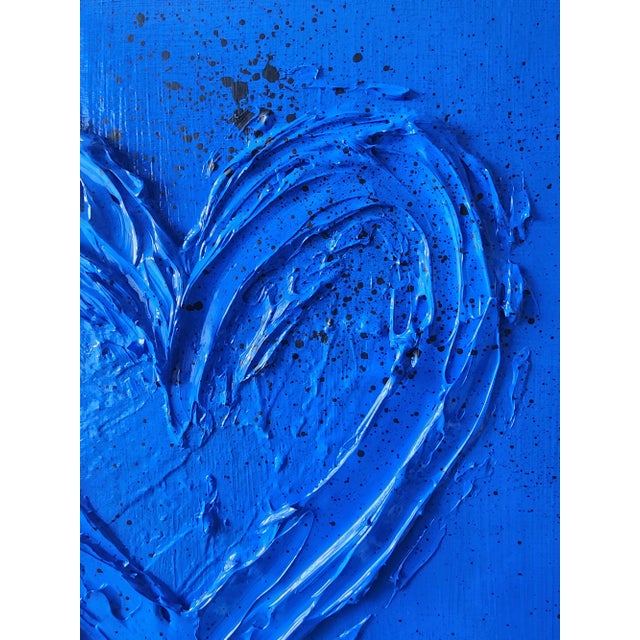 Blue & Black Abstract Heart Painting For Sale In Raleigh - Image 6 of 10
