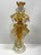 Very attractive golden Gentleman as a period figurine. Vintage Venetian Murano Glass. 12" tall.