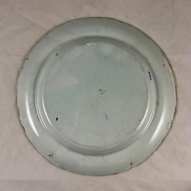 Spode 'Bridge of Lucano' Blue Transferware Dinner Plates Circa 1820 Set/6 For Sale - Image 12 of 13