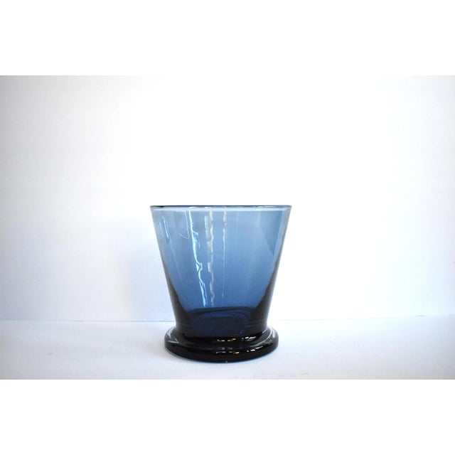 Pair of Mid-Century Cobalt Blue Blown Glass Vases For Sale In San Francisco - Image 6 of 9