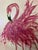 Bright Pink Twin Palm Beach Flamingos - Designed by Cheryl P. Kohloff For Sale - Image 8 of 8