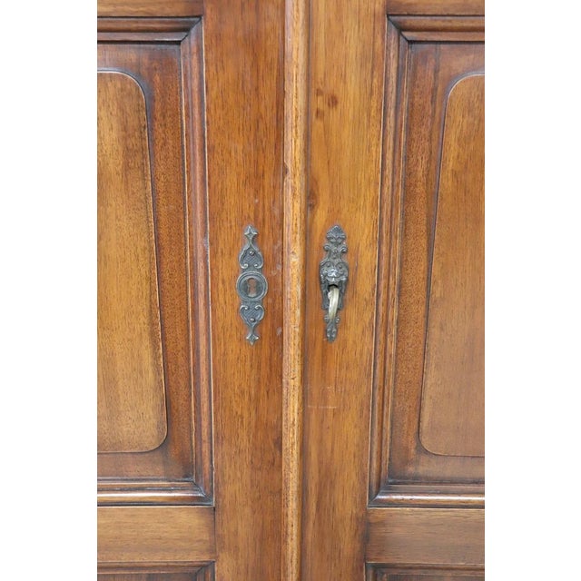 Large Antique 19th Century 4-Door Wardrobe in Walnut For Sale - Image 16 of 17