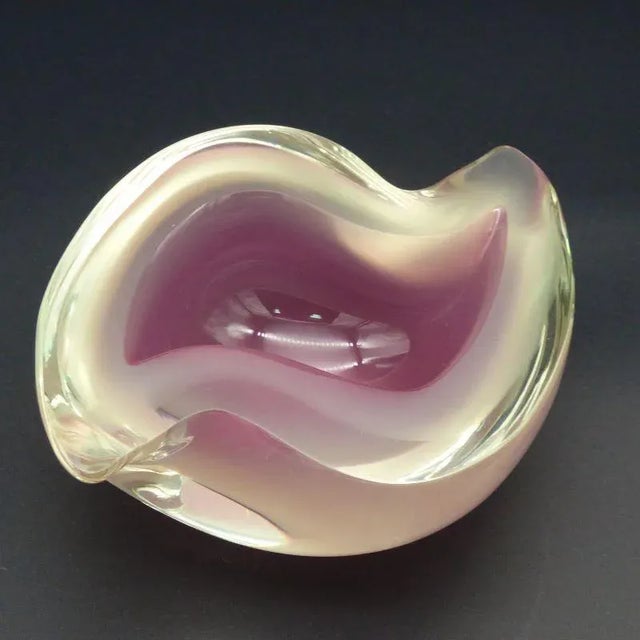 Murano Glass Ashtray in Pink by Archimede Seguso, 1950s, in Very Good conditions. Designed 1950 to 1959 I have official...