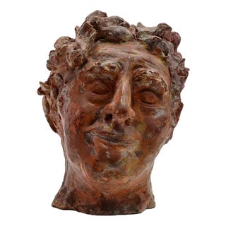 Sirio Pellegrini, Portrait Sculpture, 1960s, Terracotta For Sale
