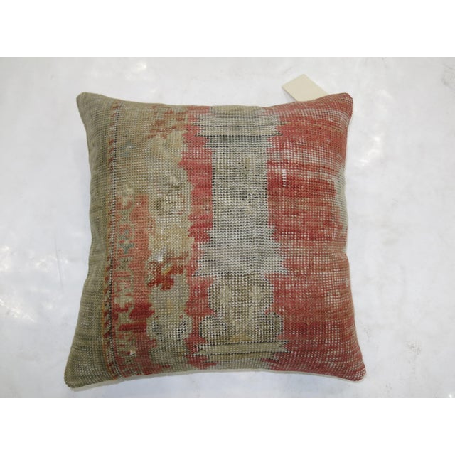 Late 20th Century Zabihi Collection Turkish Ghiordes Rug Pillow For Sale - Image 5 of 5