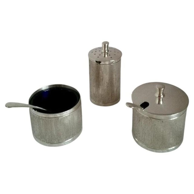 Sterling Silver Cruet Set from Chatterley, 1973, Set of 3 For Sale - Image 4 of 4