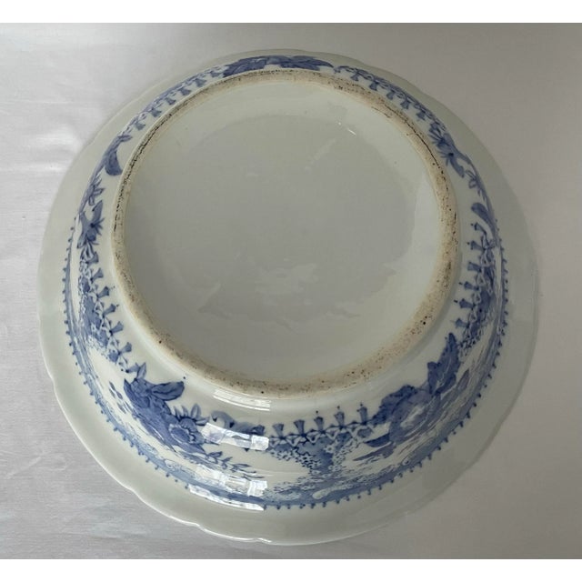 Blue 1980s Vintage Blue and White Asian Jug and Basin Set For Sale - Image 8 of 10