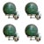 Lot of 4 Contemporary Green “Ballotton” Murano Glass Wall Sconces For Sale