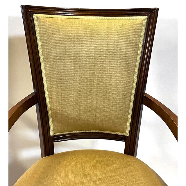 Mid 20th Century Set 4 French Modern Empire Dining Arm Chairs For Sale - Image 9 of 9