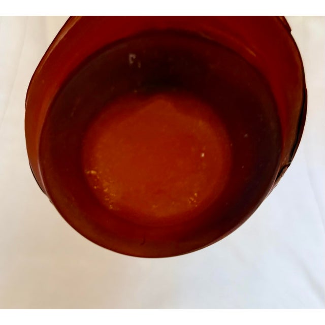Burnt Orange Gallé Signed Large Vase ‘Grape Cluster’ Art Nouveau 1900 For Sale - Image 8 of 12
