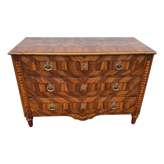 Louis XVI Commode in Inlaid Walnut, 1790 For Sale