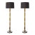 Mid 20th Century Mid-Century Modern Segmented Amber Bakelite & Brushed Chrome Floor Lamps - a Pair For Sale
