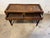 Wood Vintage Chinioiserie Style Glass Rattan Top 2 Tier Console Table Desk For Sale - Image 7 of 14