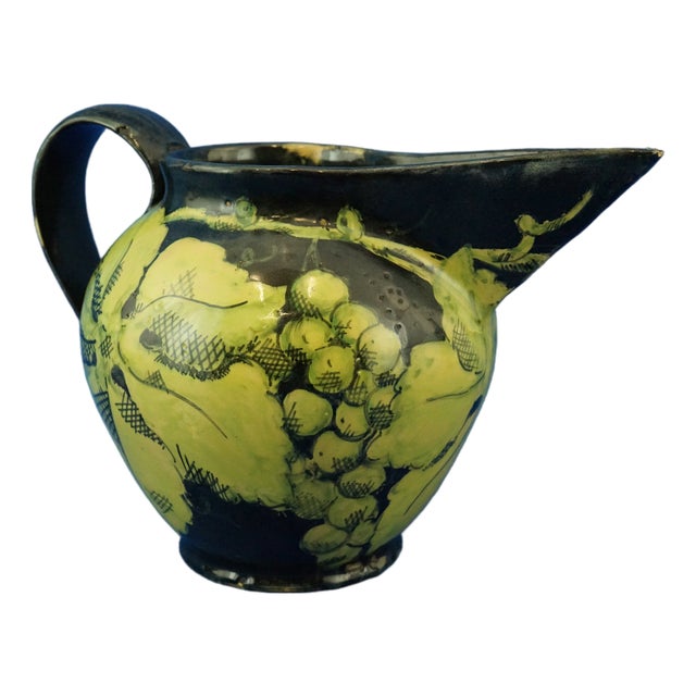 20th Century Majolica Ceramic Jug from Squarciarelli - Tidei Brothers, Italy, 1920s For Sale