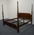 High End Vintage Solid Mahogany Traditional Style King Size Four Poster Rice Bed 623-174 For Sale - Image 4 of 9