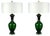 Vintage 1960s Murano Glass Table Lamps in Emerald Green - a Pair For Sale - Image 10 of 11
